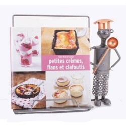 Porte bouteille métal lutrin cuisinier - Art de la table