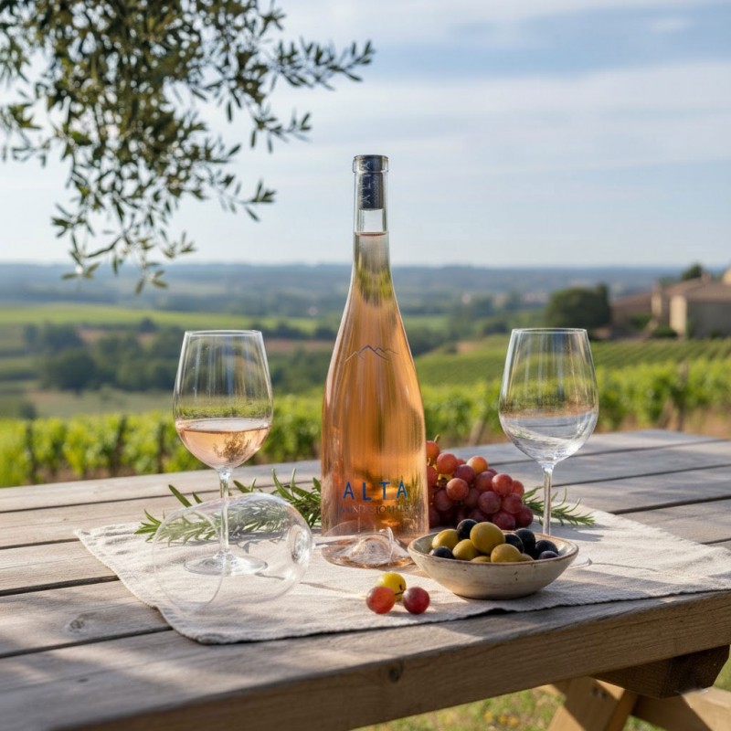 Bouteille Atla vin rosé Anne de Joyeuse.