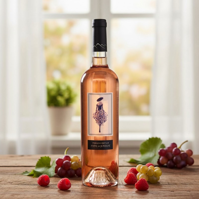 Bouteille de vin rosé premium French 2025, IGP Pays d'Oc