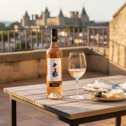 Bouteille de vin Des Filles dans le vent rosé Grenache Cave Vendéole.