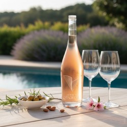 Bouteille de vin rosé Le Rosé de Vendéole.