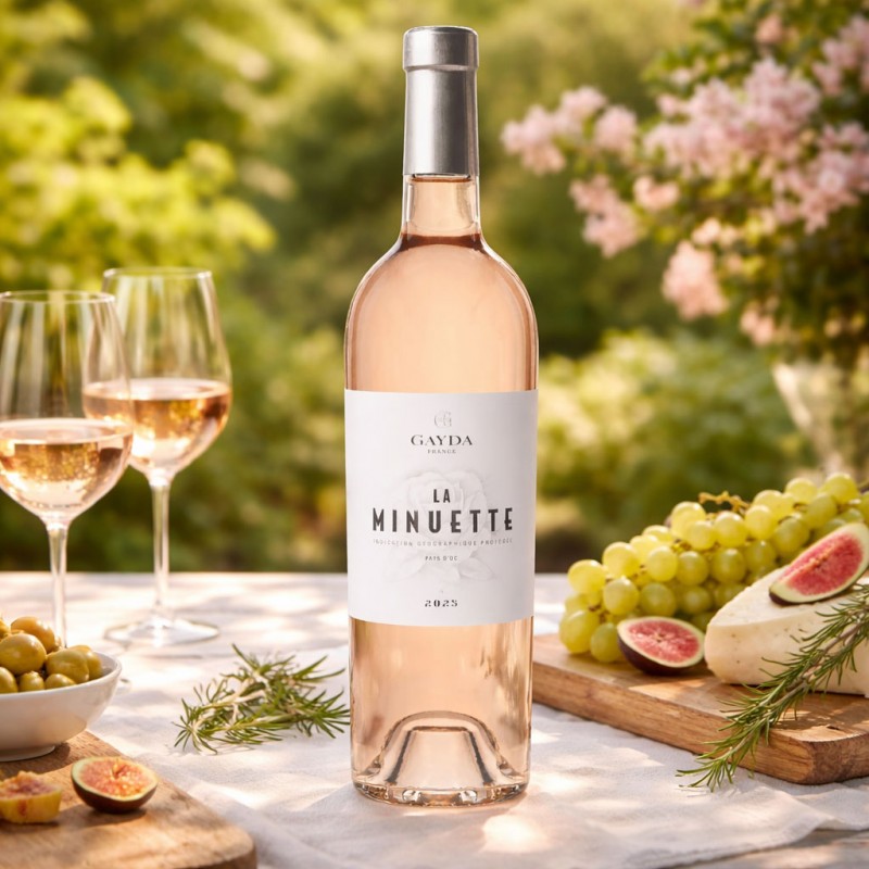Bouteille La Minuette  vin Rosé - Domaine Gayda.