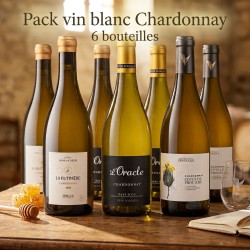 Pack 6 bouteilles vin Chardonnay butinière cote de Prouilhe, l'oracle.