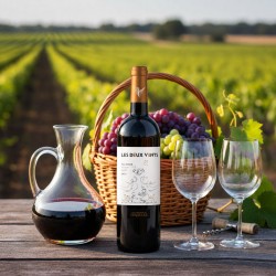 Bouteille de vin rouge bio Les Deux Vents Bio Malepère, IGP Cité de Carcassonne - Vignobles de Vendéole